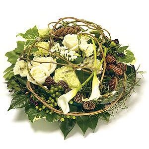 Textured Green and White