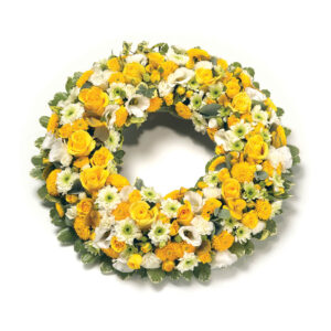 Wreath - Yellow & White