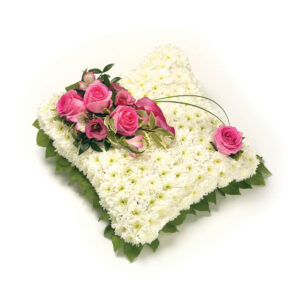 Based Cushion Pink & White