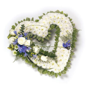 Open Heart Blue & White