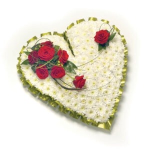 Based Heart Red & White