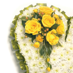 Based Heart Yellow & White