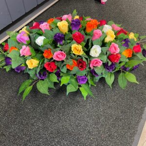 Silk Half Size Casket Spray