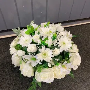 Large Artificial White Posy