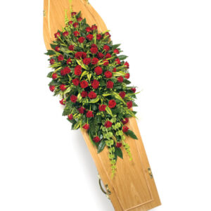 Red Rose Coffin Spray