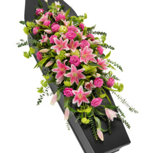 Rose & Lily Coffin Spray