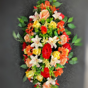 Large Orange Tones Silk Spray