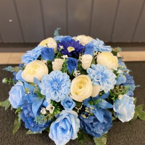 Blue and White Silk Posy