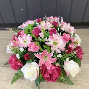 Pink and White Silk Posy