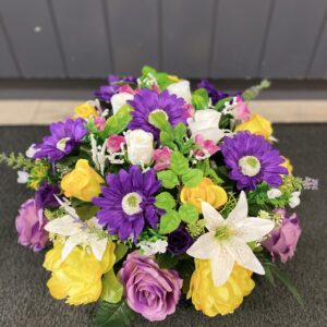 Purple and Yellow Silk Posy