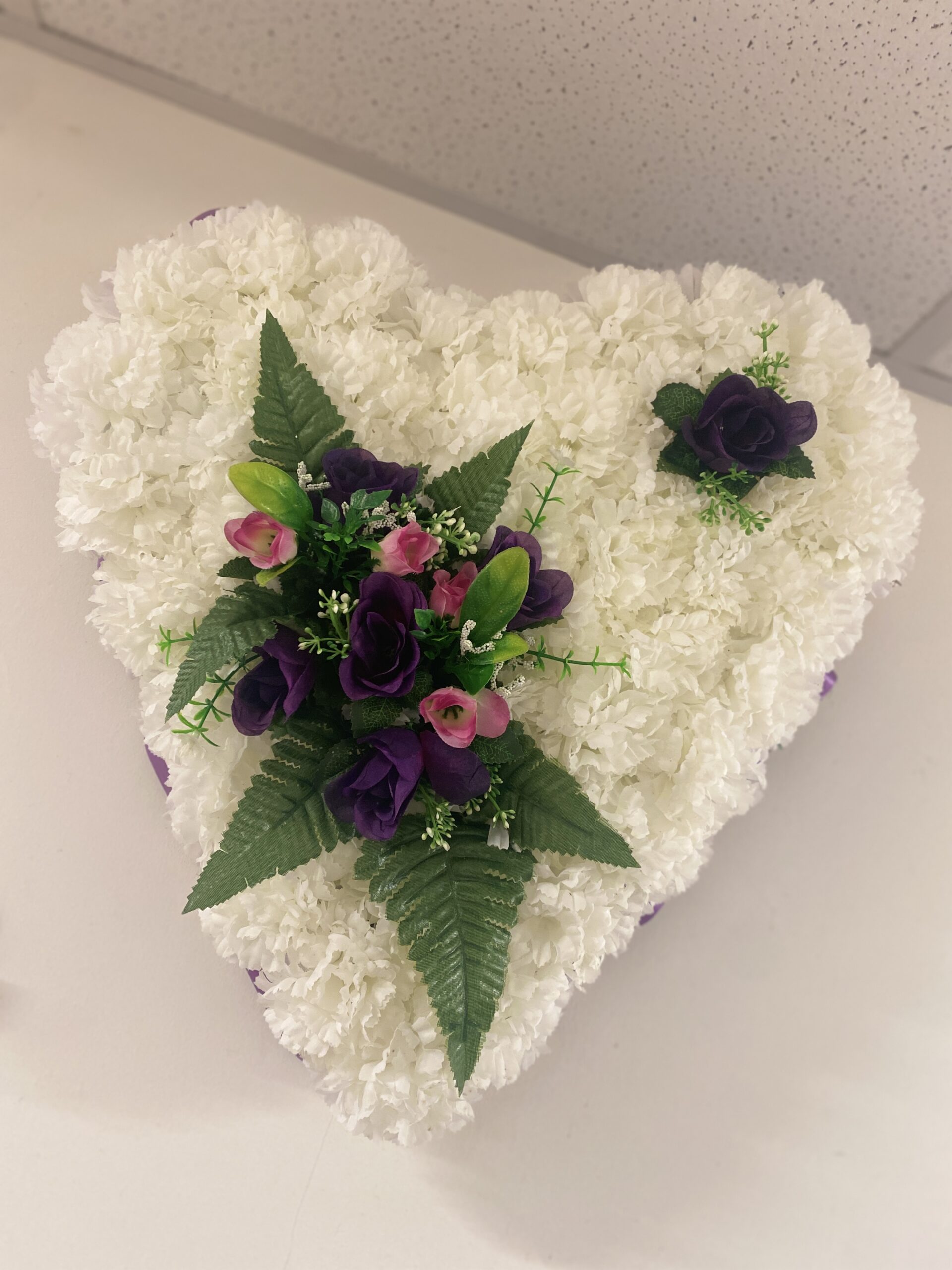 Purple and White Heart